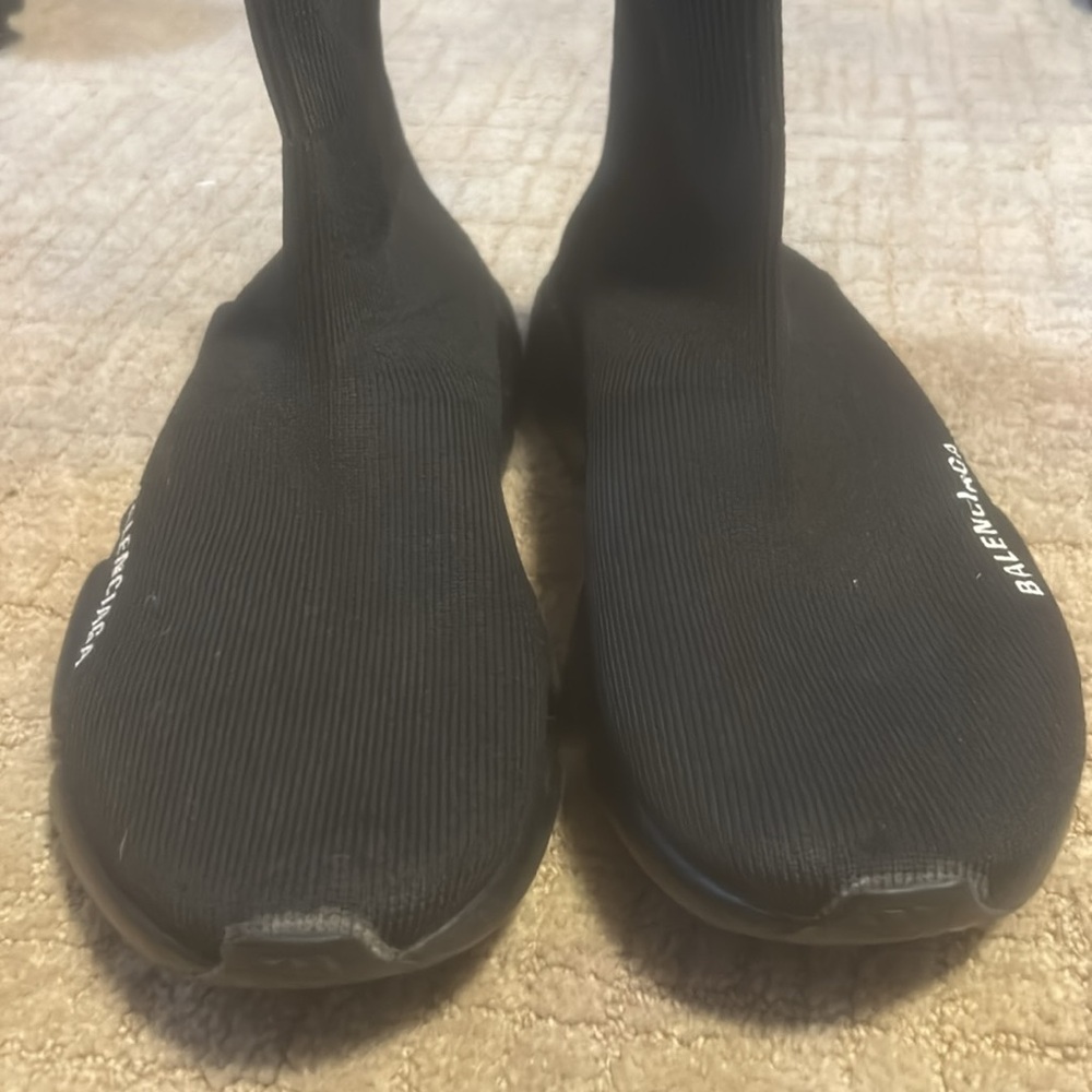 Balenciaga Black Knit Sneakers - Picture 2 of 7